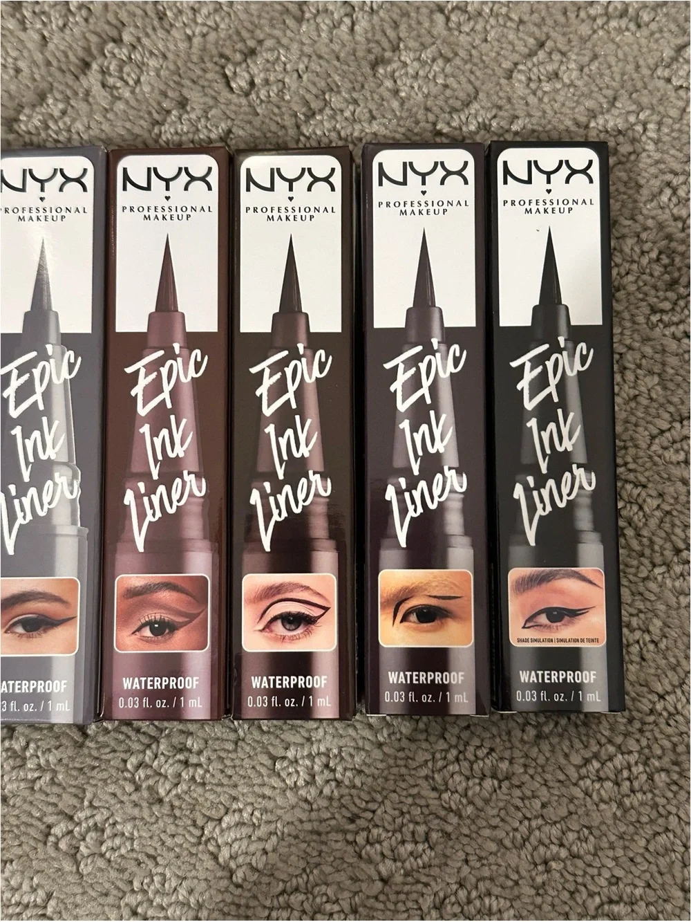BRAND NEW NYX Epic Ink Waterproof Eyeliner Lot of 10 - Assorted Shades